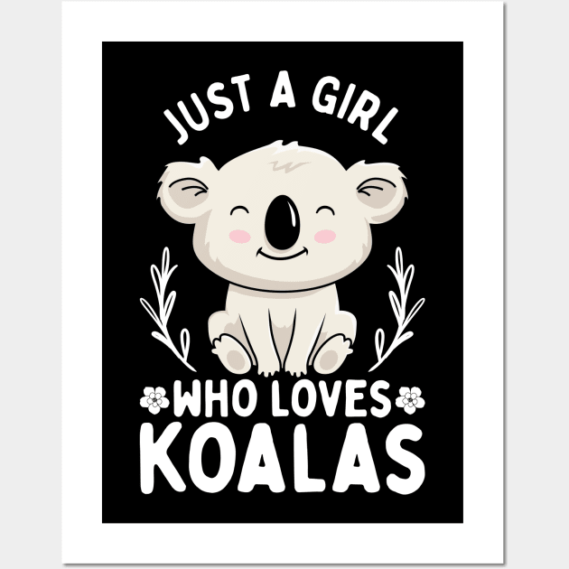 Koala Bear Australia Girly Koalas Wall Art by shirtsyoulike